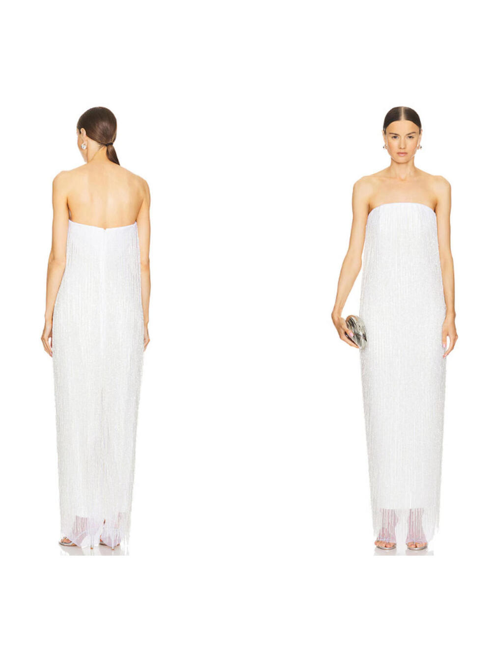 Baobab Collection Magia White Strapless Fringe Maxi Dress - Picture 3 of 14